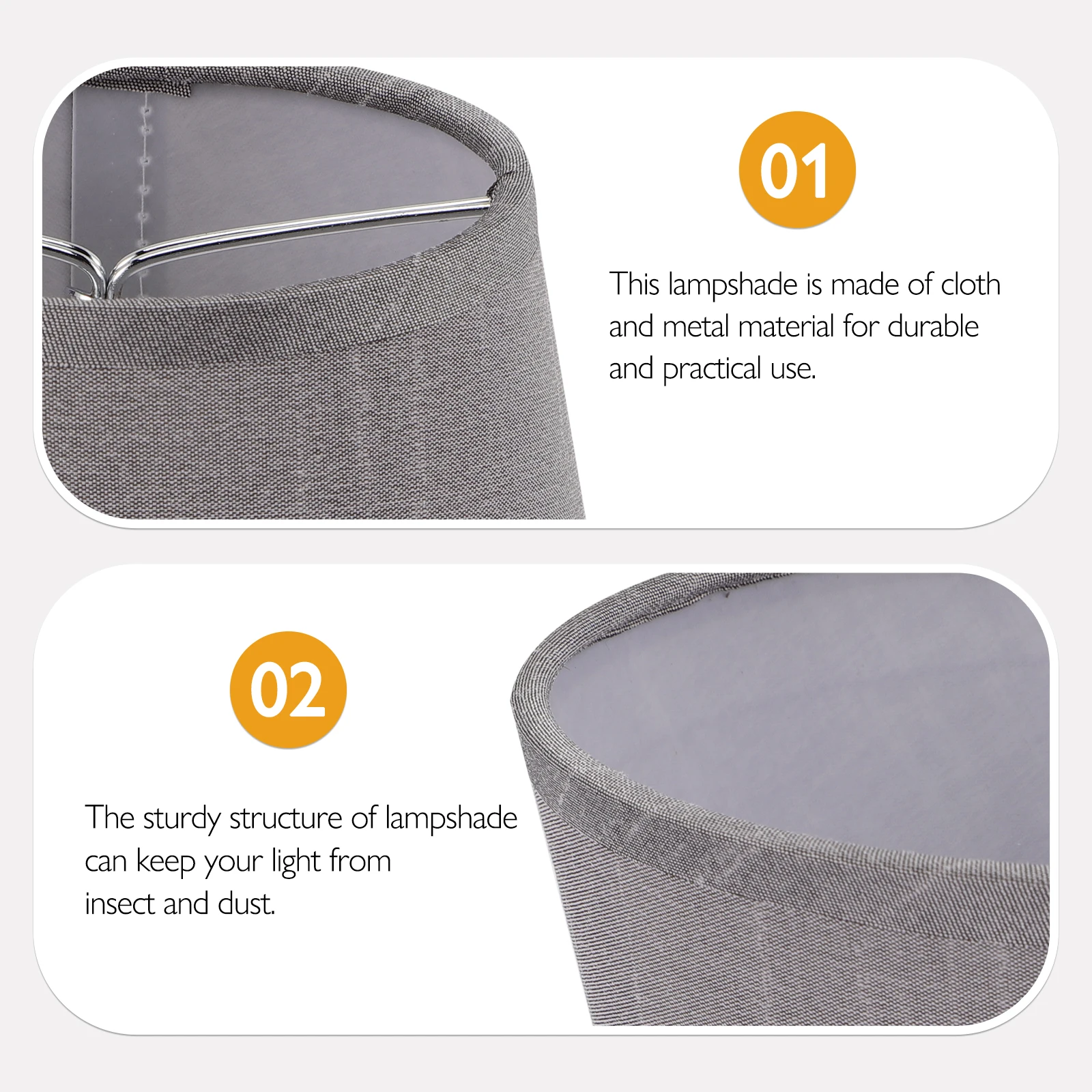 

3pcs Cloth Lampshade for Bedroom Living Room Metal Light Cover Table Floor Lamp Accessories Warm Fabric Light Shade Cover Easy