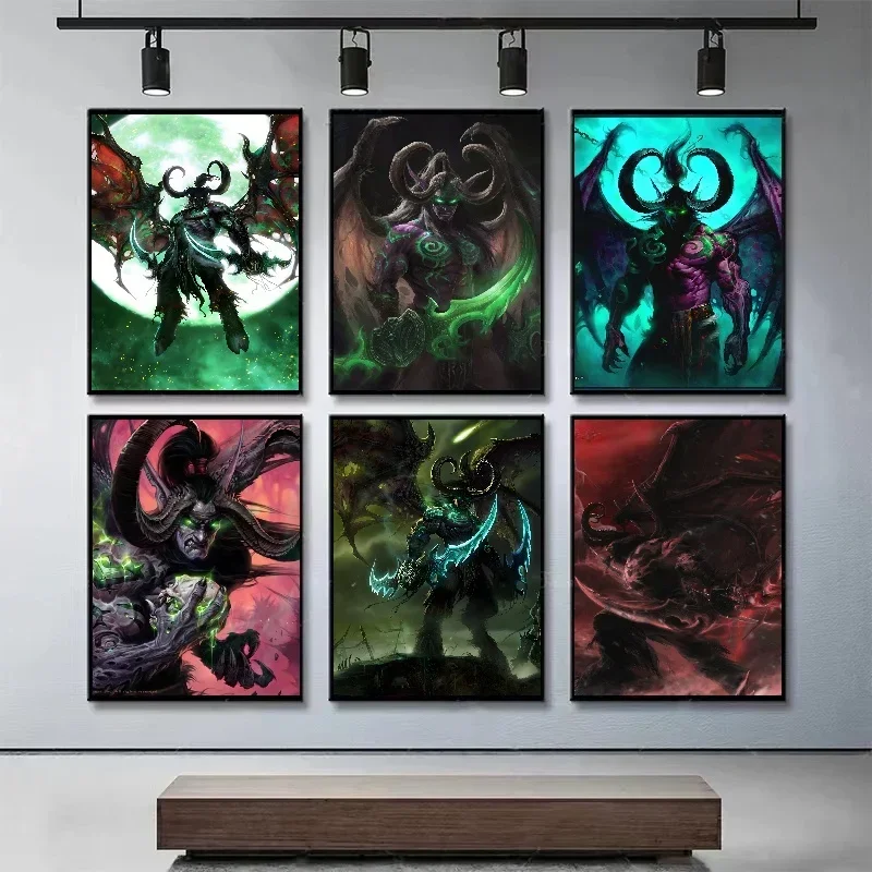 World of Warcraft Demon Hunter Popular Creativity Artwork Posters and Canvas Painting Wall Art Picture Game Room Home Decoration