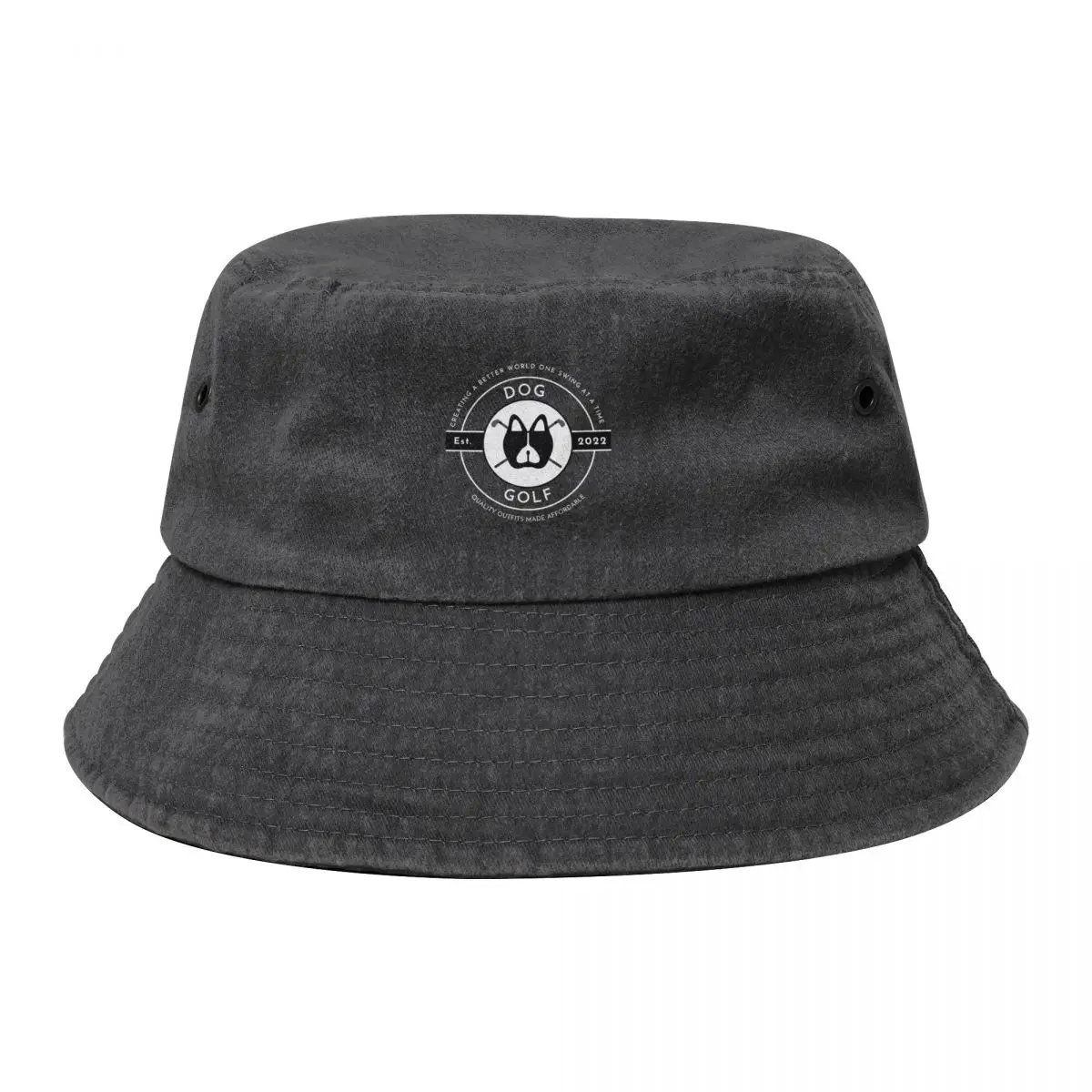 

Dog Golf Black Bucket Hat Trucker Cap Fashion Beach Ball Cap Sunhat Luxury Woman Men's