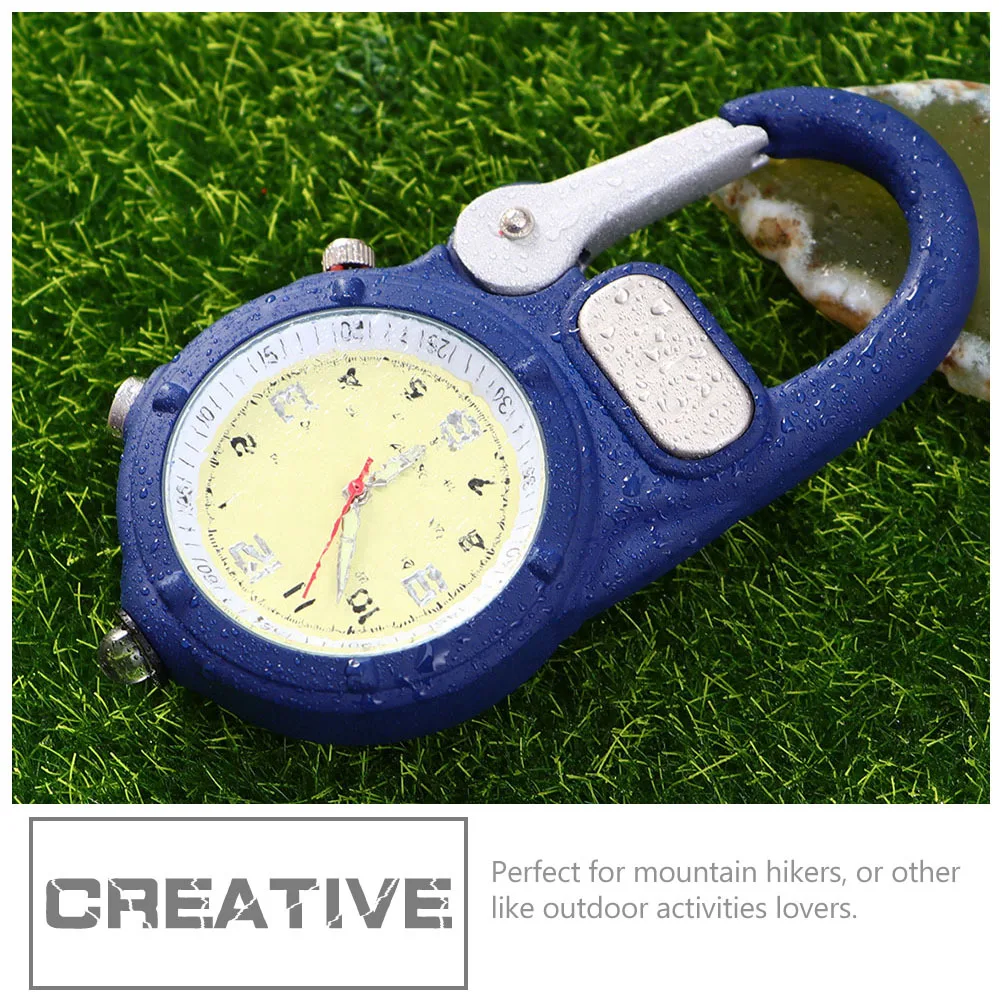 Multifunctioneel bergbeklimmen Clip Watch Lichtgevend zakhorloge LED-licht Clip-on voor wandelen Kamperen Buitenfans Werkgebruik