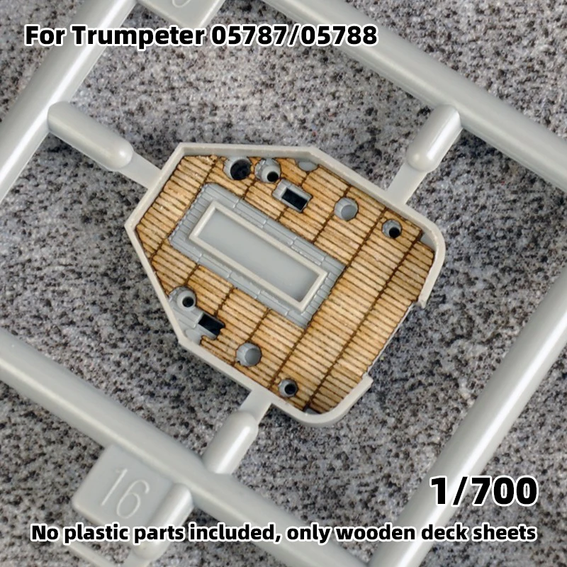 Modell-Upgrade-Teile: Lasergeschnittene Holzdeckplatte mit selbstklebender Ankerkette für TRUMPETER 05322 05788 05787 Z-30 1/350 1/700 – Detail 1