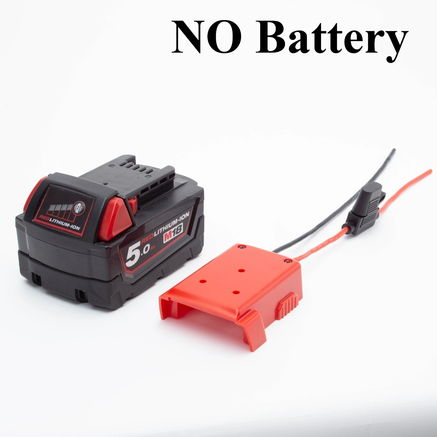 For Milwaukee 18V Lithium Battery Performance Connector 14awg Line Robot Car DIY Battery Adapter (with 30 A Insurance)