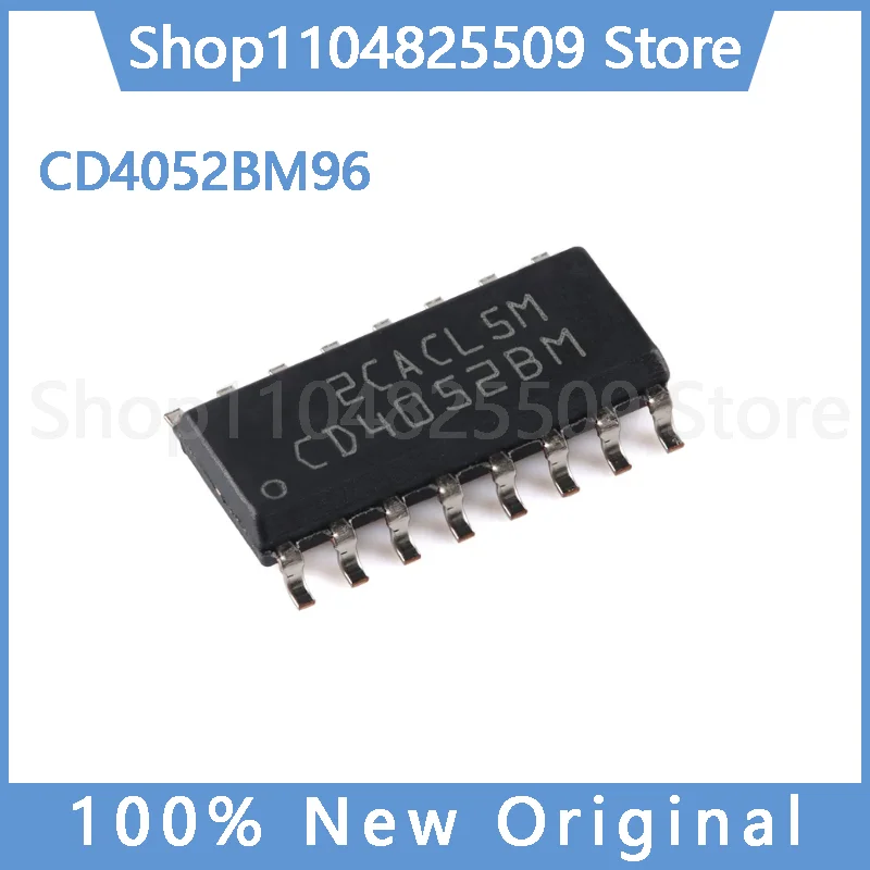 (5~30pcs) pcs 100% Original New CD4052BM96 — SOIC-16, Low On-Resistance Dual 4:1 Analog Multiplexer IC
