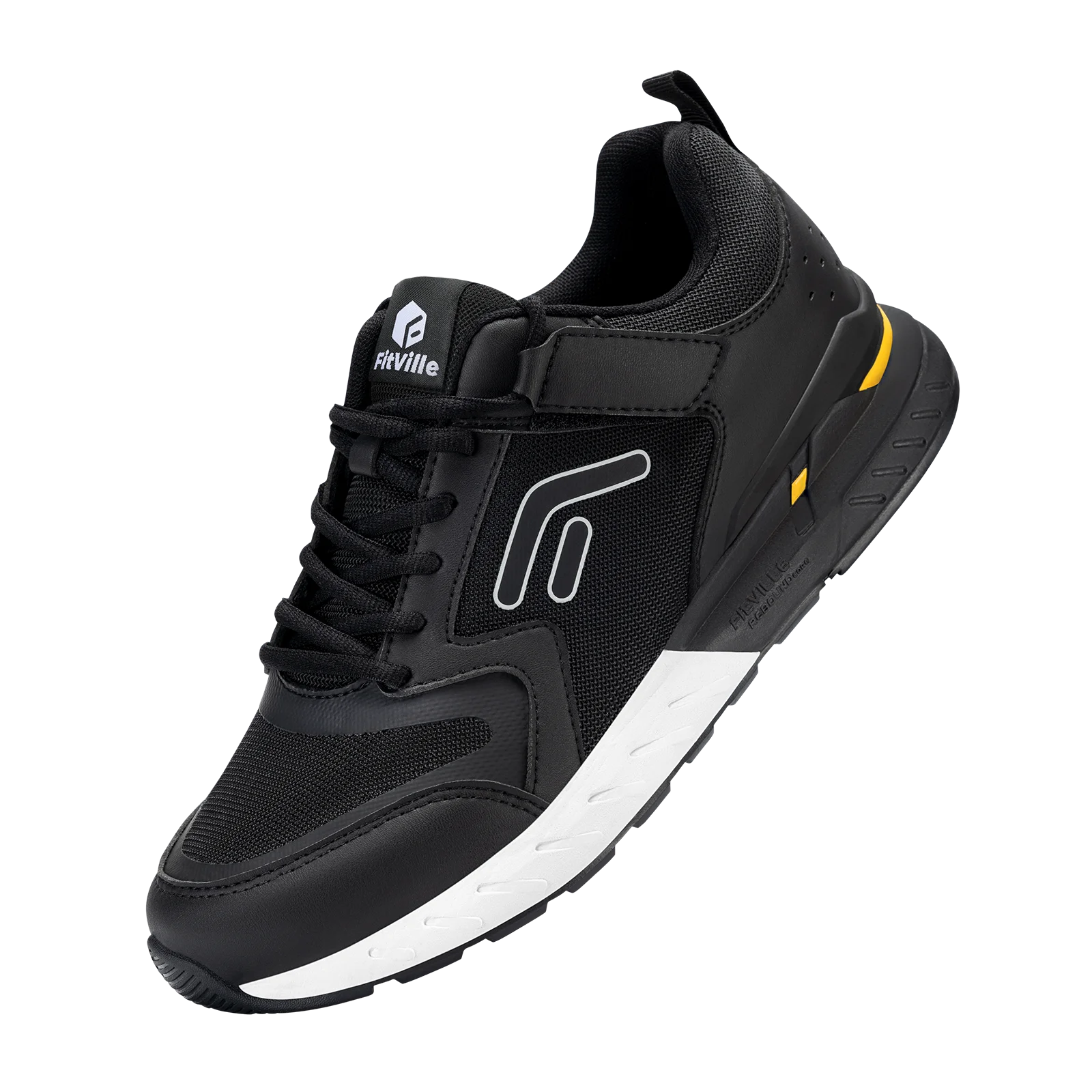 

Fittington Men's Walking Shoes Wide Width Diabetic Shoes Orthopedic Soft Sneaker Hook and Loop For Flat Feet Plantar Fasciitis