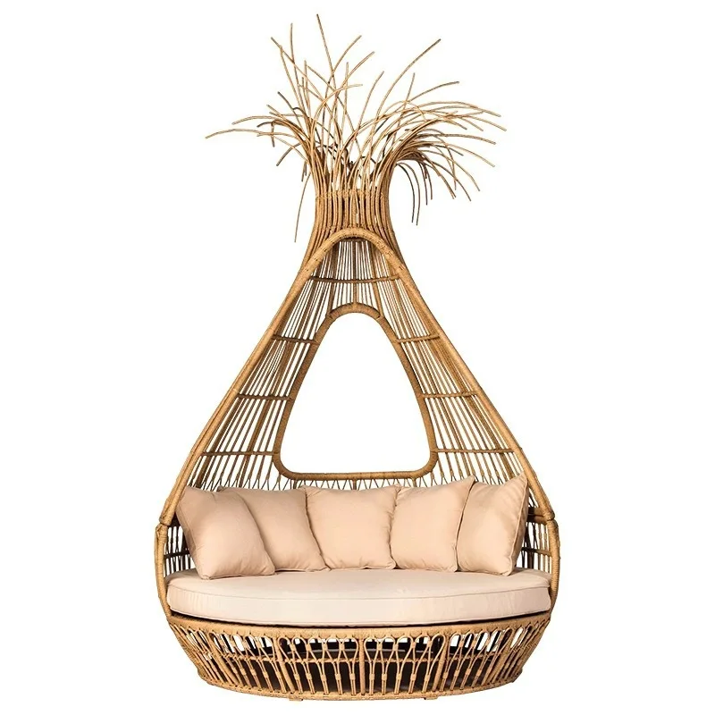 

Outdoor Garden Leisure Creative Vine Chair Sofa Bed Outdoor Villa Balcony Swimming Pool Bird Cage Bird Nest Lying Bed Beach Chai