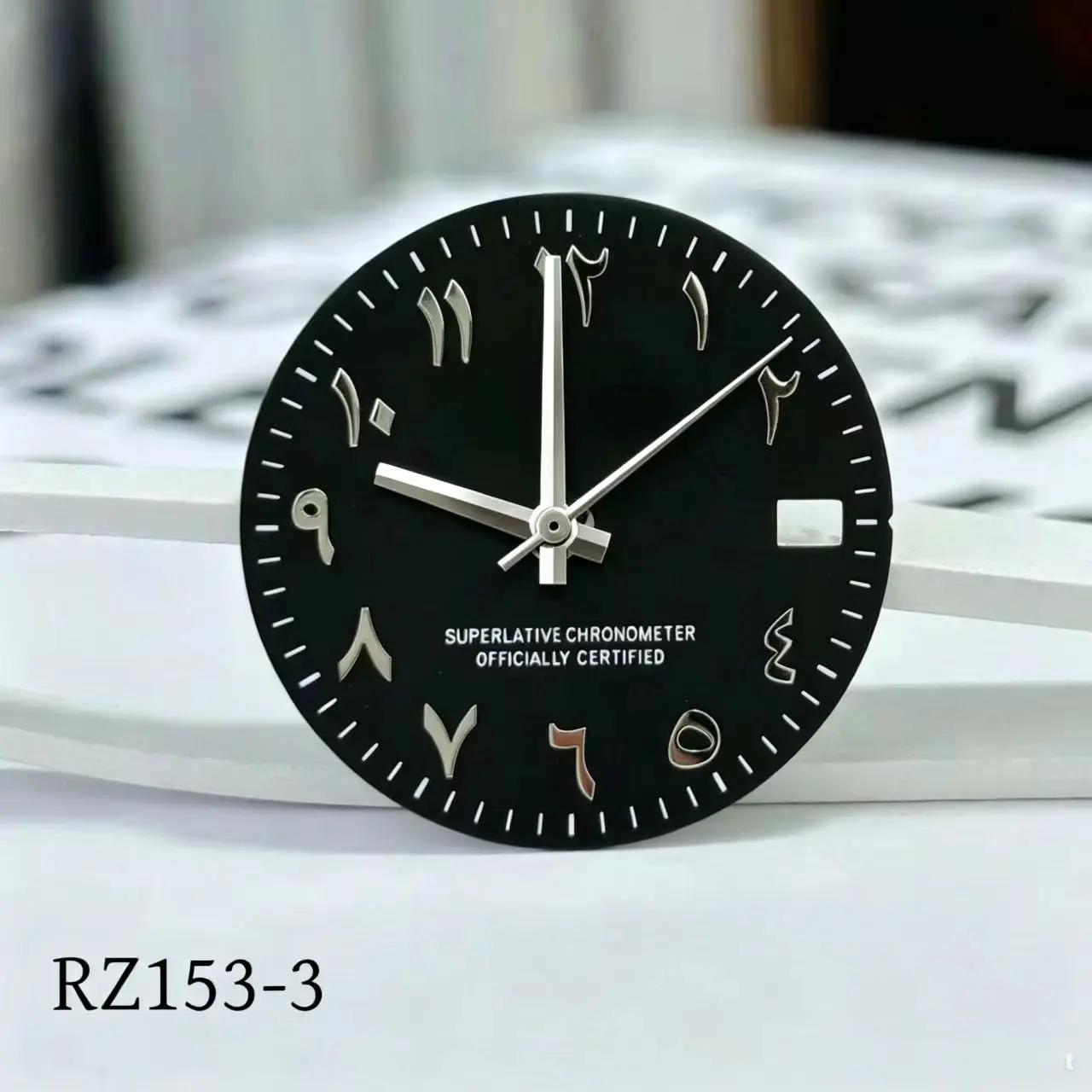28.5mm NH35 green beautiful blue Arabic numerals S logo dial no Luminous Suitable green S dial nh35 movement watch accessories