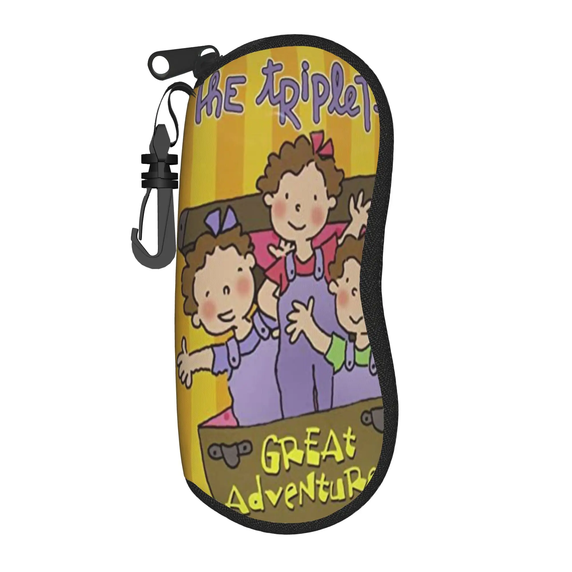 Las Tres Mellizas cartoon Glasses Case Men Women Protective Accessories  Reading Storage Box Print Eye Contacts Case