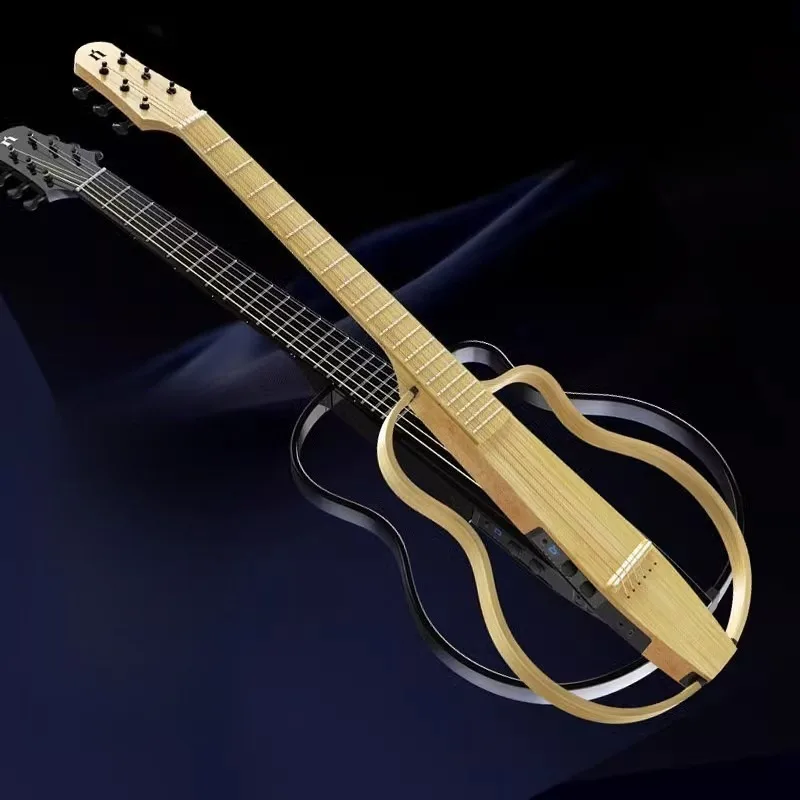 Natasha NBSG All Bamboo Smart Mute Folk Classical Electric Box Guitar Beginner Men's and Women's Genuine Wholesale