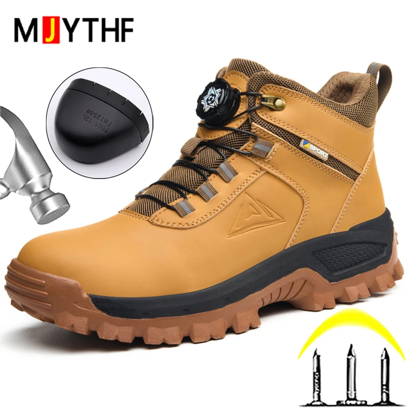 Work Boots Men Safety Shoes Indestructible Work Shoes Puncture-Proof Work Sneakers Male Steel Toe Shoes Work Safety Boots 2026