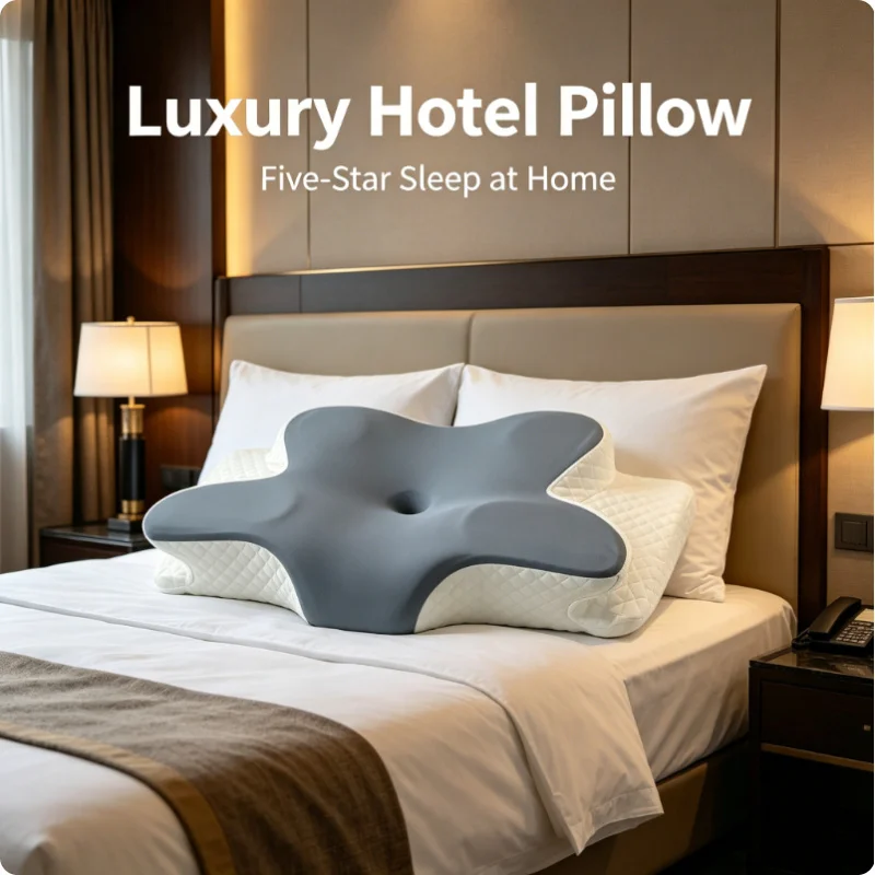 

Summer Cooling Neck Pillow Memory Foam Orthopedic Design Breathable Ergonomic Bed Cushion Neck Pain Relief for All Sleepers