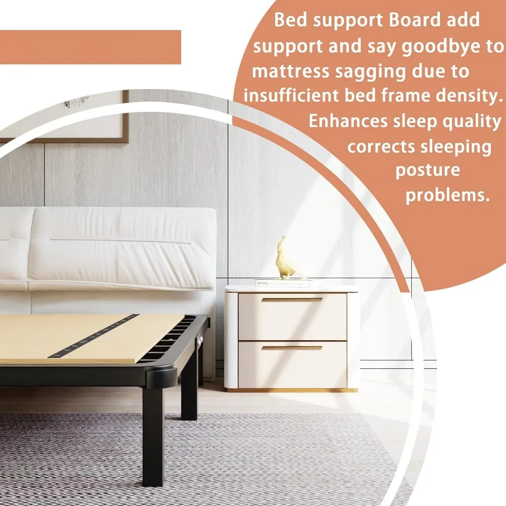 شرائح دعم السرير ذات الحجم المزدوج الربيعي القابلة للطي مع لوحة بطابقين لدعم المرتبة المحسنة