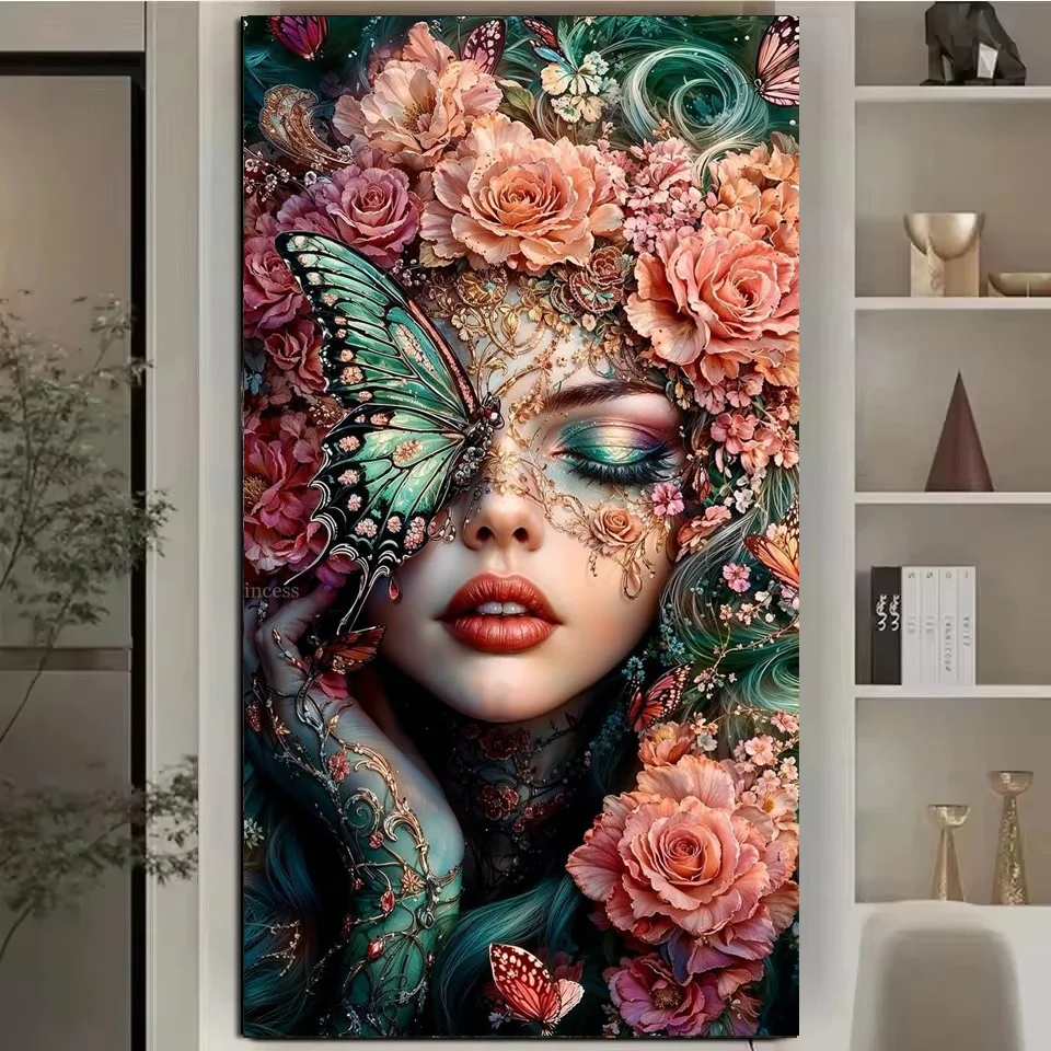 Fantasy Colorful Woman Diamond Painting Kits for Adults - Diamond Art Round 5D Gem Art Kit Big Size DIY Crafts Home Wall Decor