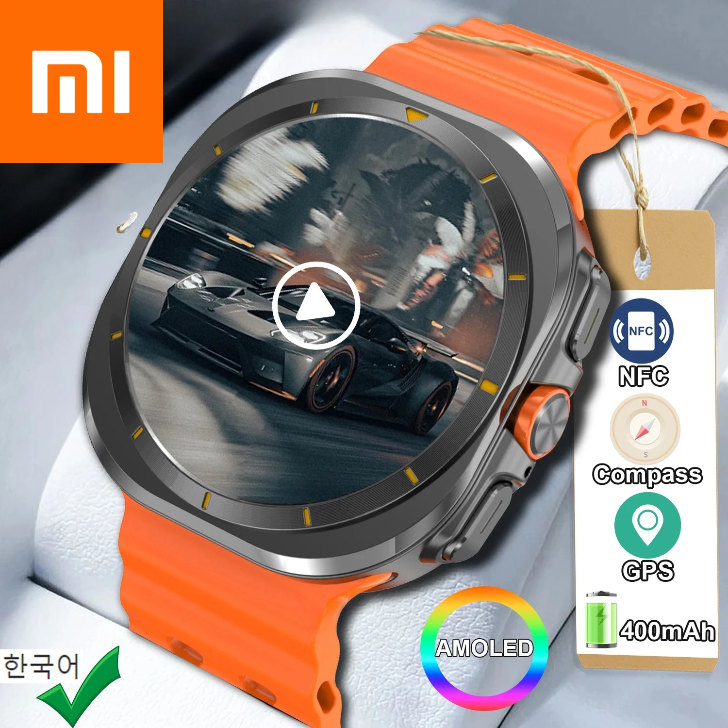 

Xiaomi New Watch 7 Ultra Smart Watch Мужчины 32 ГБ Память 3D Видео Дисплей Спортивные SmartWatch GPS NFC Компас Умные часы с кислородом в крови