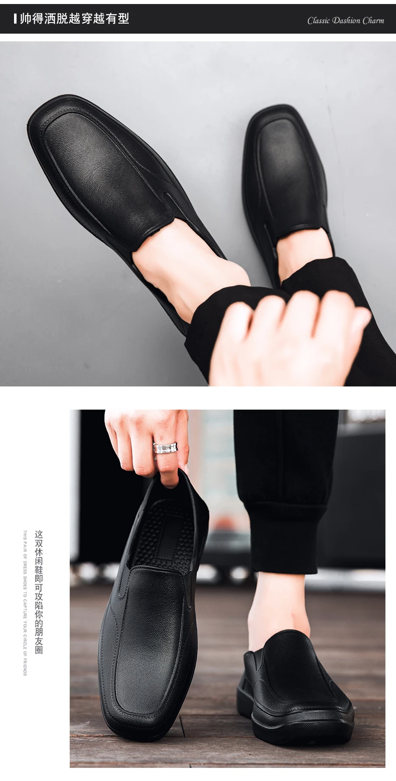 Hotel-Kochschuhe Vier Jahreszeiten Neue Wasserdichte Rutschfeste Ölbeständige Küchen-Arbeitsschuhe Herren Leichte EVA Outdoor-Garten-Regenstiefel – Detail 6