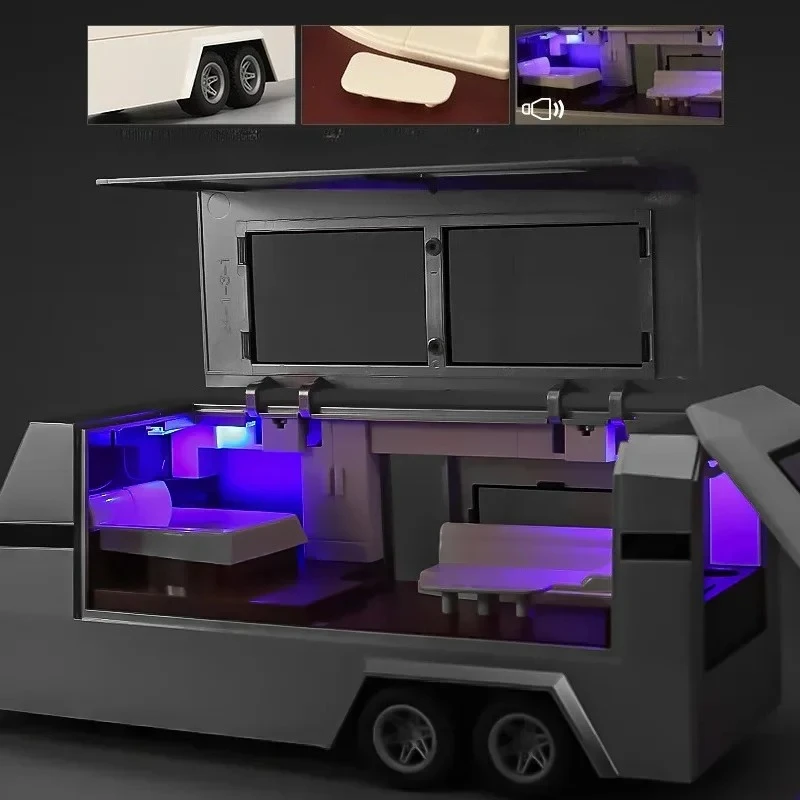 1:24 Legering Geluid en licht Power Automodel Kinderspeelgoedjongen Cadeaucollectie Ornament