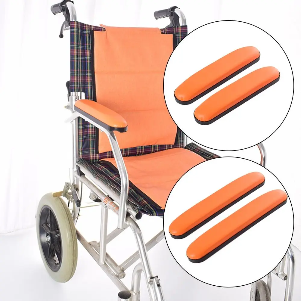 

1Pair Leather Sponge Wheelchair Armrest Replacement with Screw Wheelchair Arm Pads Cover Wheelchair Armrest Pad