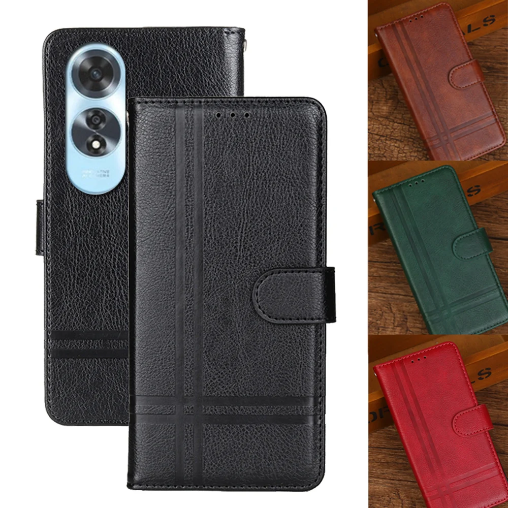 For OPPO A60 4G Case Flip Magnetic Luxury Wallet PU Leather Phone Bags For OPPOA60 OPPO A 60 4G CPH2631 Case Cover