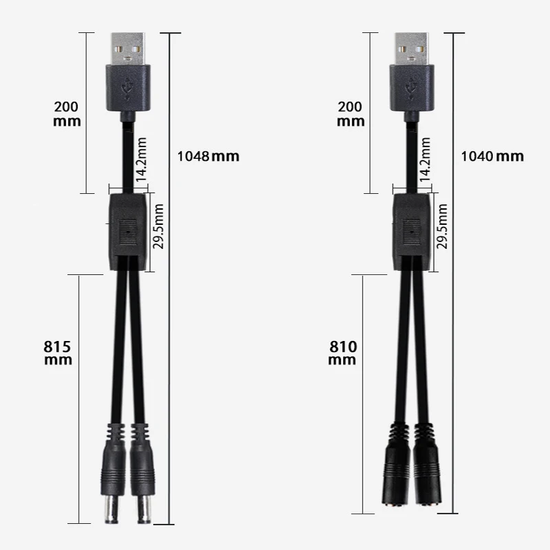 1M Usb To 2 Dc Powe…