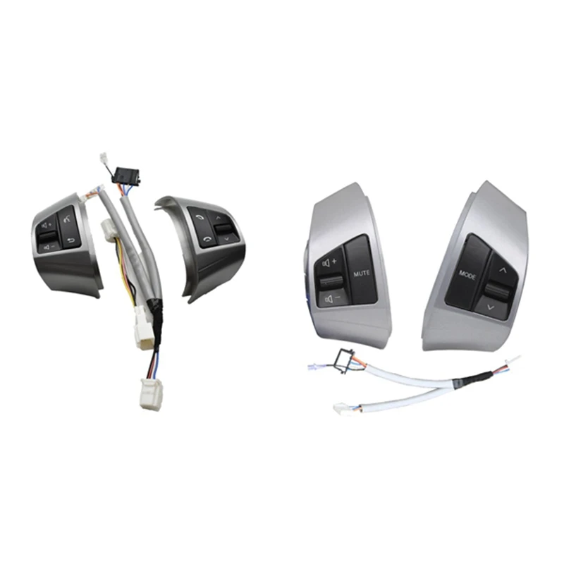 

Многофункциональная кнопка управления на руль для Hyundai Elantra HD 2008-2016, серебристый переключатель управления аудио