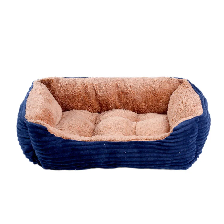 Plush Pet Cat Dog Bed Soft Square Kennel Pet Bed for Small Medium Large Dogs Pet Sofa Bed Winter Dog Sleep Mat Cushion