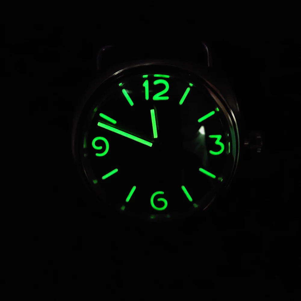 Men's Watch Reissue 45mm Vintage Pilot's Manual Mechanical Men's Watch Air Force Green Luminous Aseptic Dial ST3600-1 Caliber