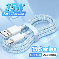 PD 35W Fast Charging Cable For Apple iPhone 15 Pro Max Plus Type C Quick Charge Charger 1m 1.5m 2m Cord Moblie Phone Accessories
