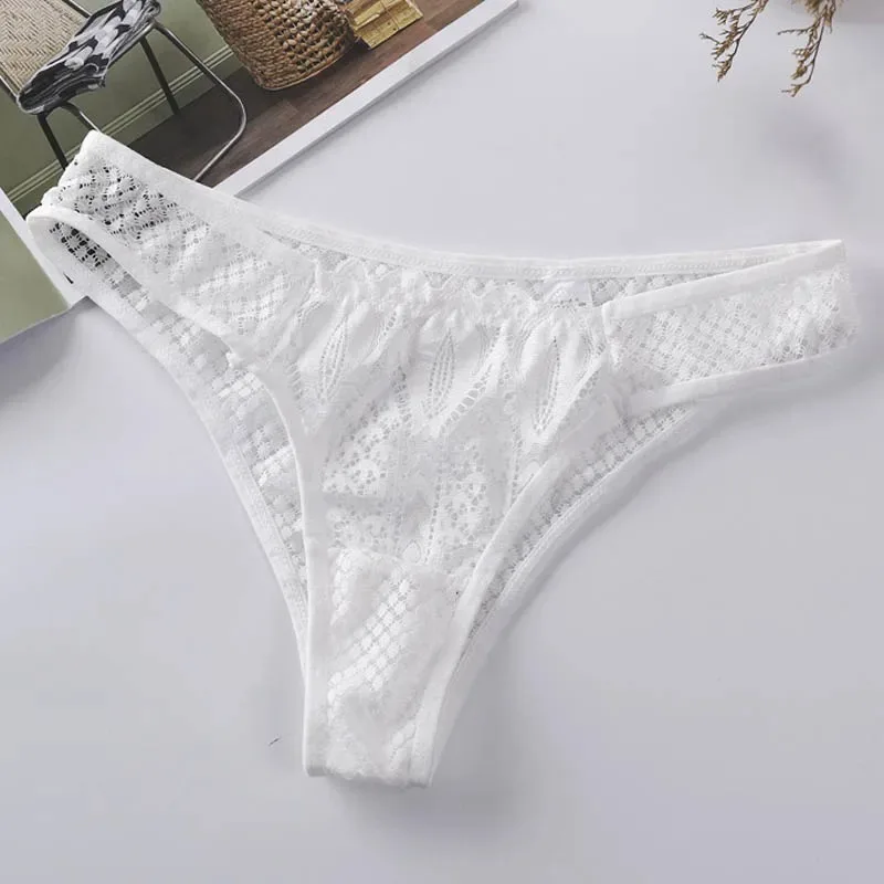 Women Sexy Lace Panties Low Waist Transparent Underwear Female G String Thong Comfortable Lingerie Temptation Intimates