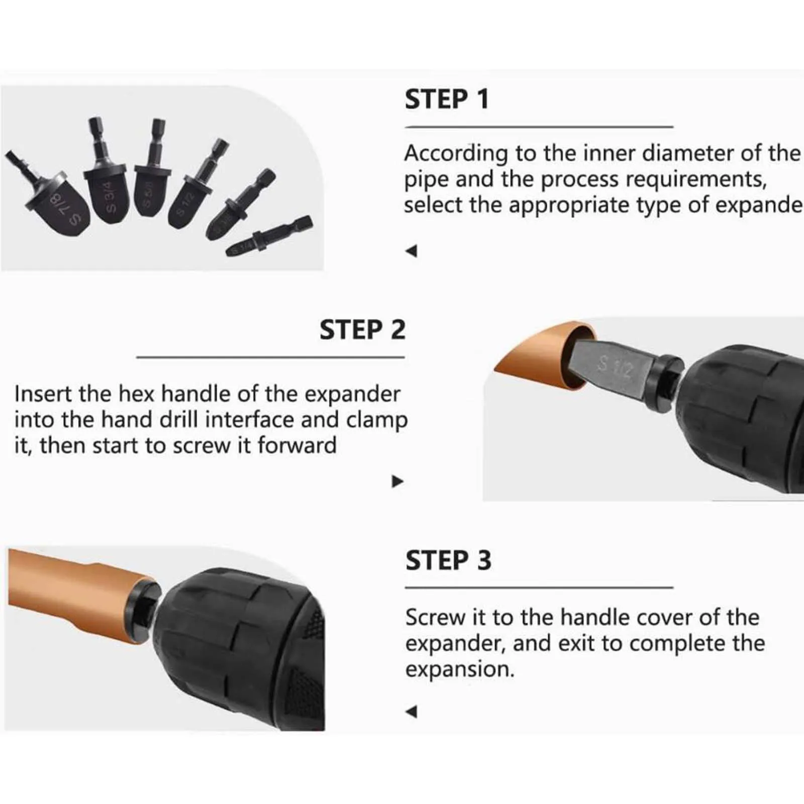 Imagem -04 - Expansor de Tubo de Cobre Ferramenta de Swage Manual 8