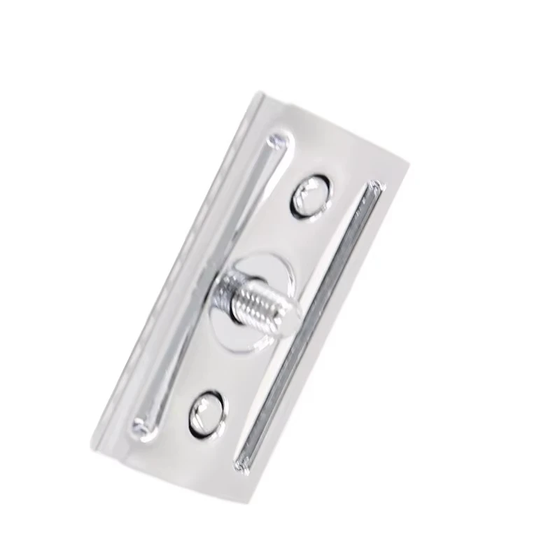 Yaqi New High Quality Chrome Color Scalloped Bar Double Edge Mens Safety Razor Head Without Logo For Mens Portable Travel