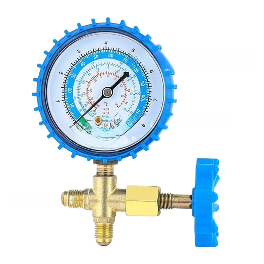 Single Point AC Pressure Gauge for Vehicle HVAC Systems with Dual Range Measurement and 1/4 Inch Thread Connection