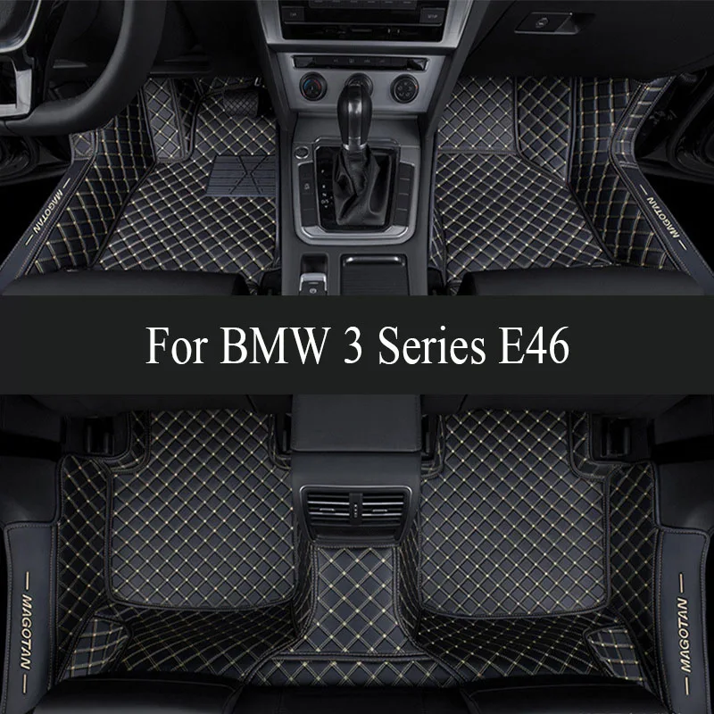 

Car Floor Mats For BMW 3 Series E46 1998~2004 Durable Luxury Leather Mat Rugs Pad Carpets Interior Parts Car trunk mat 1999