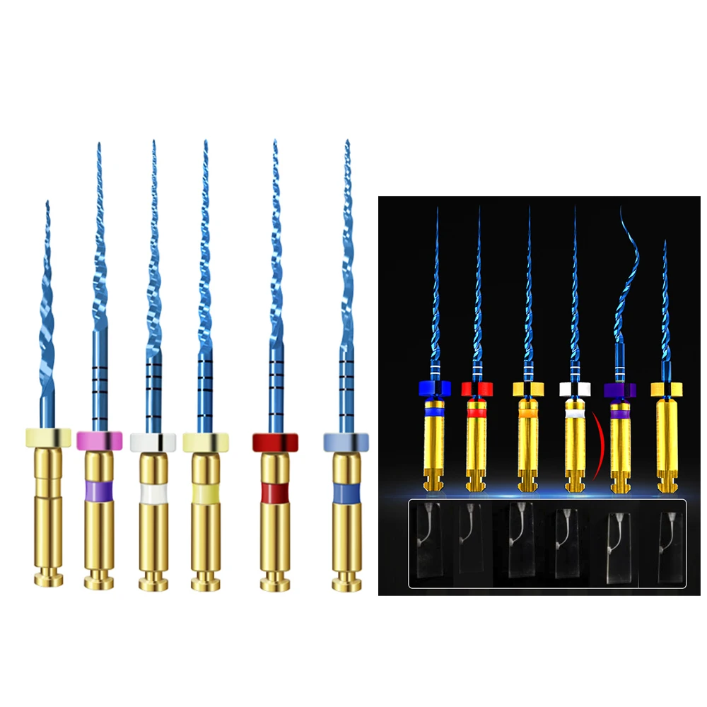 Limes radiculaires de canal endodontique activées par la chaleur super distante NiTi, utilisation du moteur dentaire, SX-F3 25mm, 6 pièces/boîte, dentistes