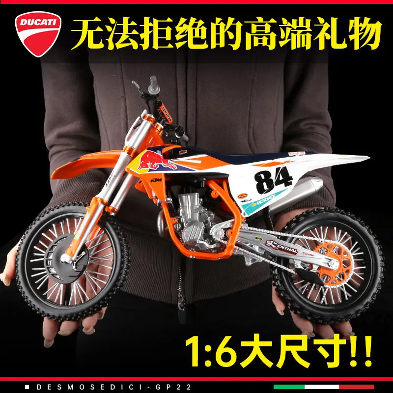 

Genuine Maisto Cars Toys For Collector 1:6 Genuine Motorcycle KTM Supercross SX450 2018 Simulation Alloy Car Model