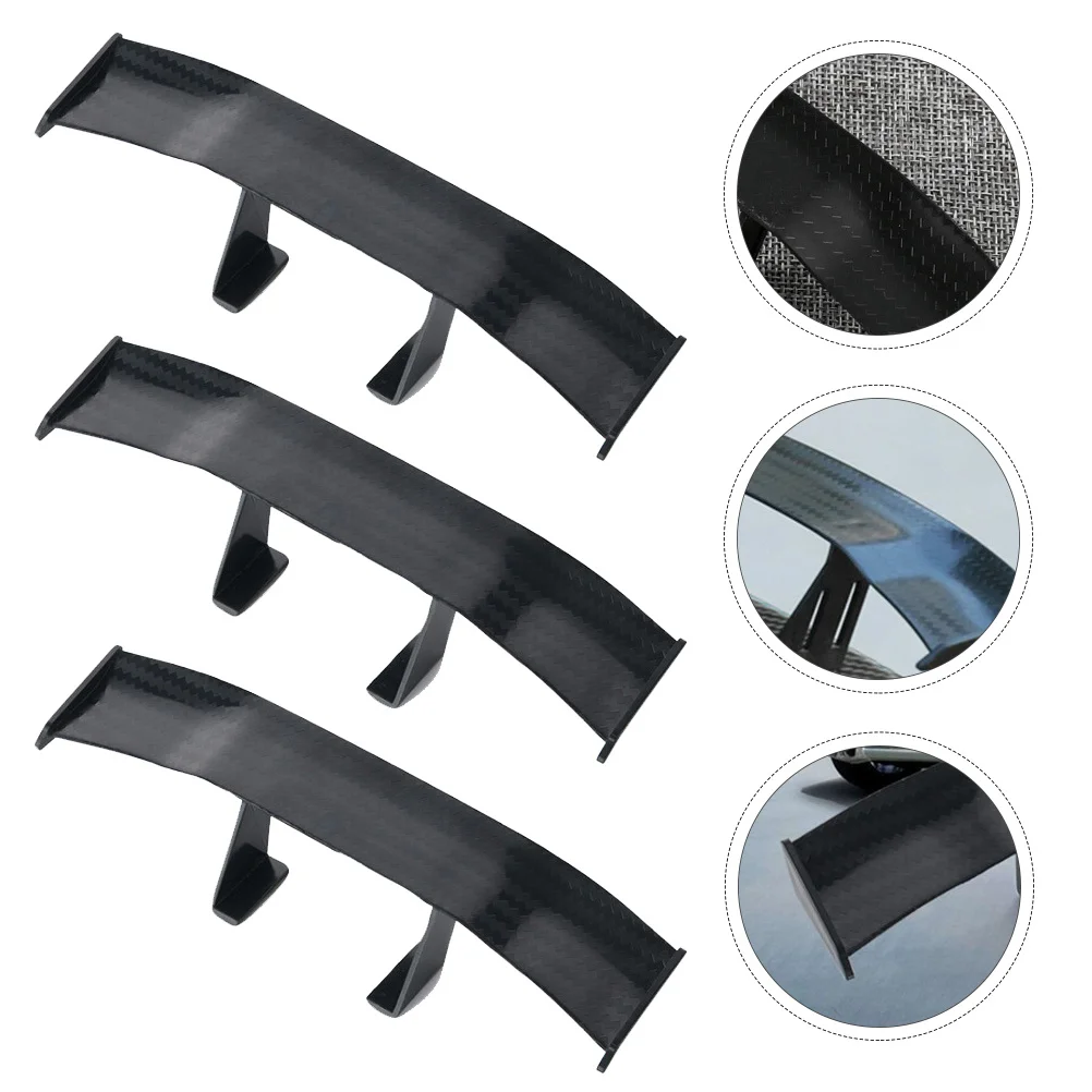 

3Pcs Car Rear Roof Spoiler Vehicle Modification Parts Durable ABS Material Simple Installation Safe and Practical