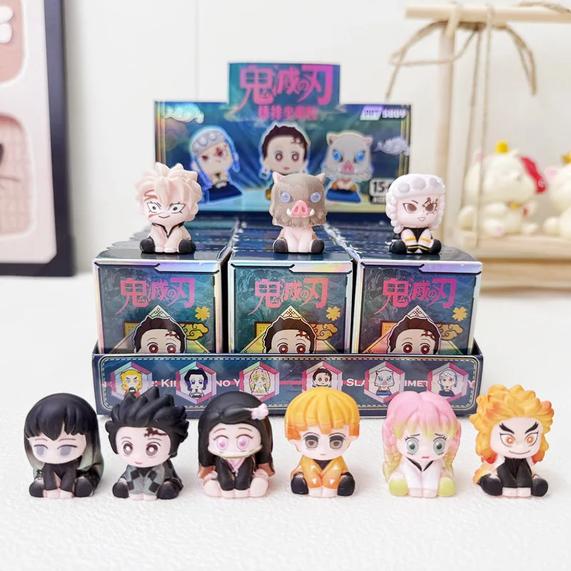 

New 12pcs for Demon Slayer Anime Figure Blind Box figurine Doll Toy One Piece Action Figurine School Gift Wholesal