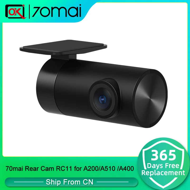 70mai Rear Cam RC11 for 70mai Dash Cam A200 A510 A400 Car DVR Rearview Dash Cam Support Parking Recording