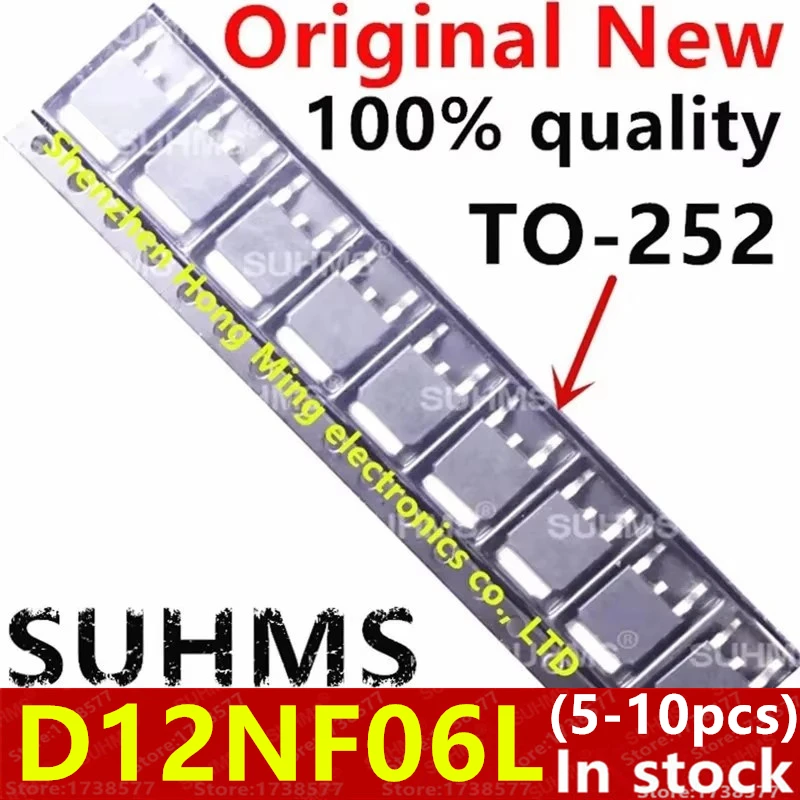 (5-10piece)100% New D12NF06L STD12NF06L STD12NF06LT4 TO-252