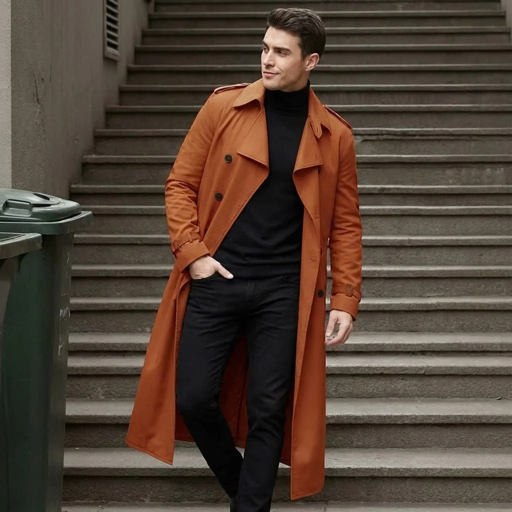 

Мужская уличная одежда, куртка в стиле Тренч, ветрозащитное пальто с капюшоном, легкая теплая верхняя одежда, весна-осень