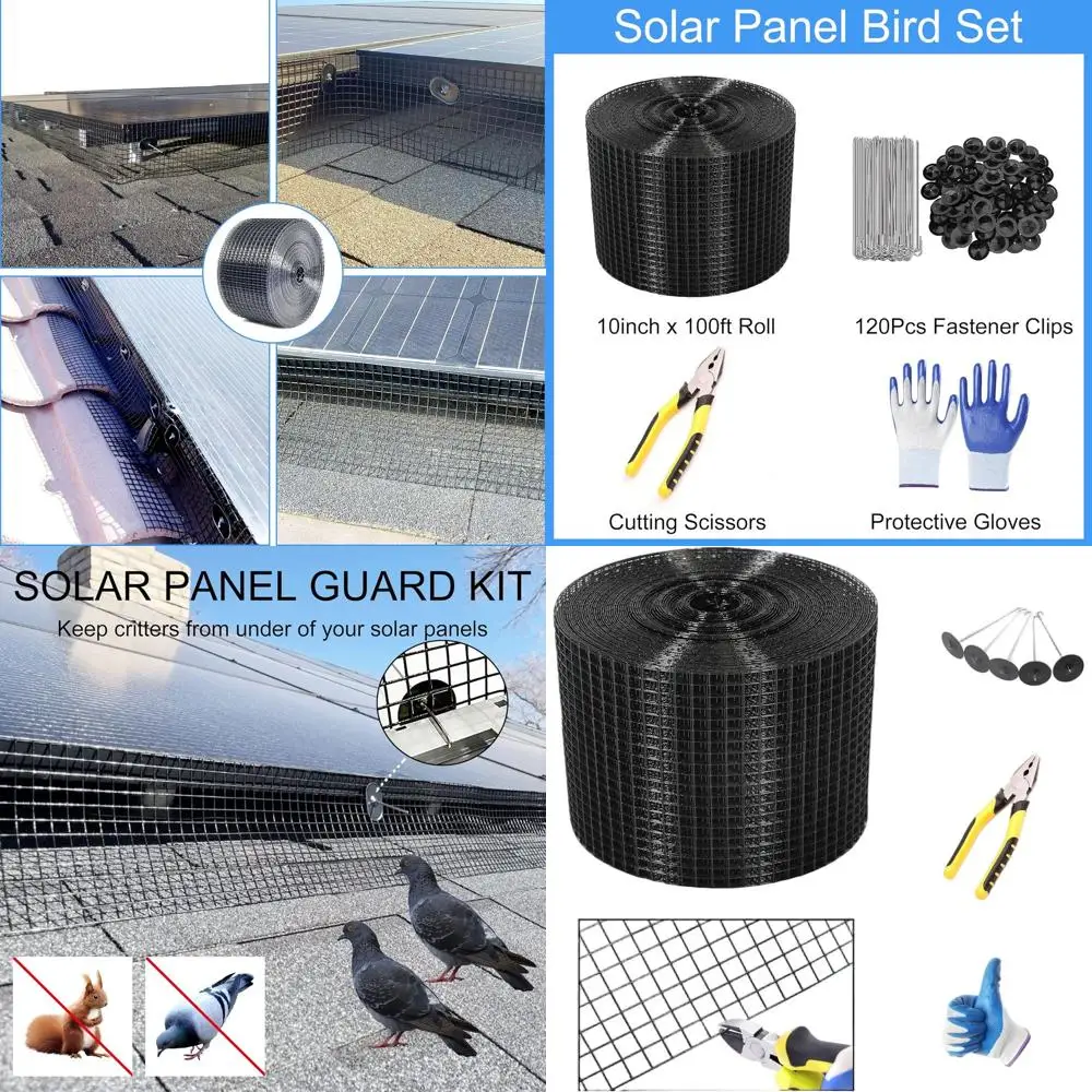 

Рулонный комплект защиты от вредителей из ПВХ-пленки 10 x 100 футов с 120 крепежными клипсами, ножницами и перчатками