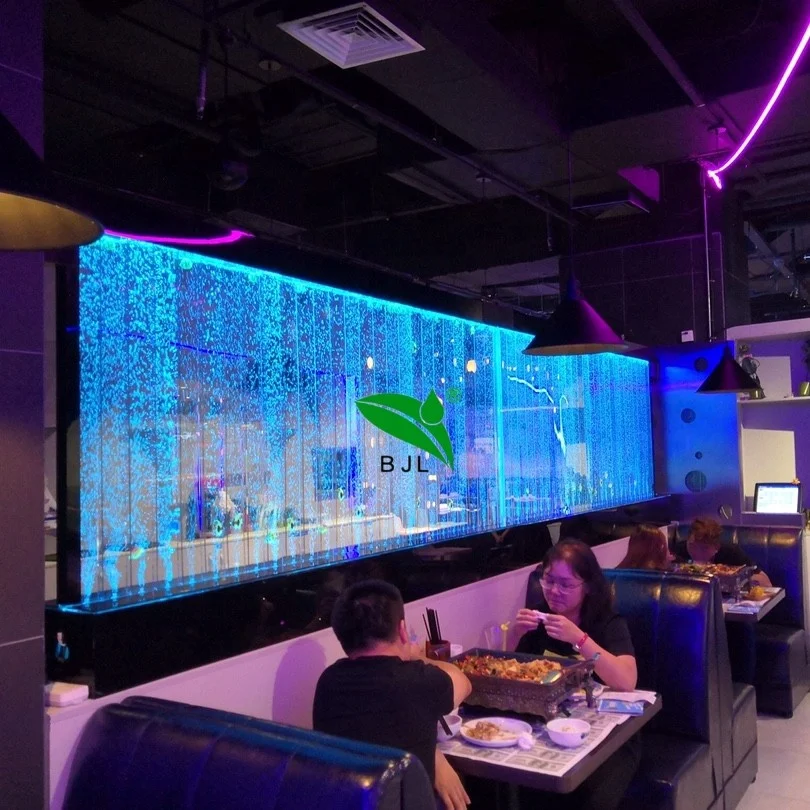 

Customization.New Style Indoor Restaurant Hotel Home Decoration Glowing Led Water Bubble Wall Fountain Room Divider Screen