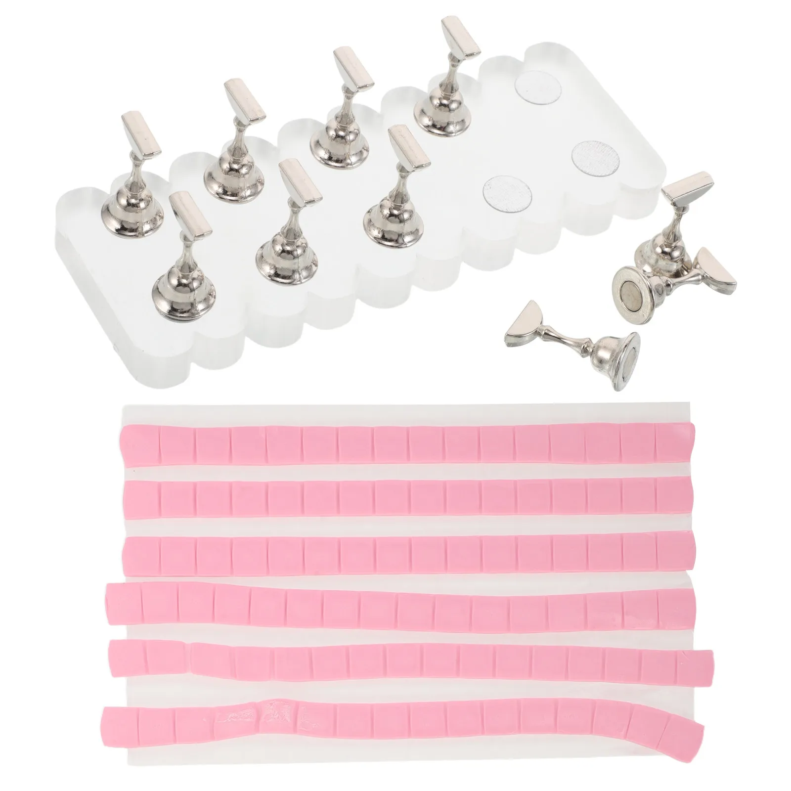 

1Set Manicure Stand Holder Nail Practice Board for False Nails Salon Display Stand Training Nail Art Tools Kit