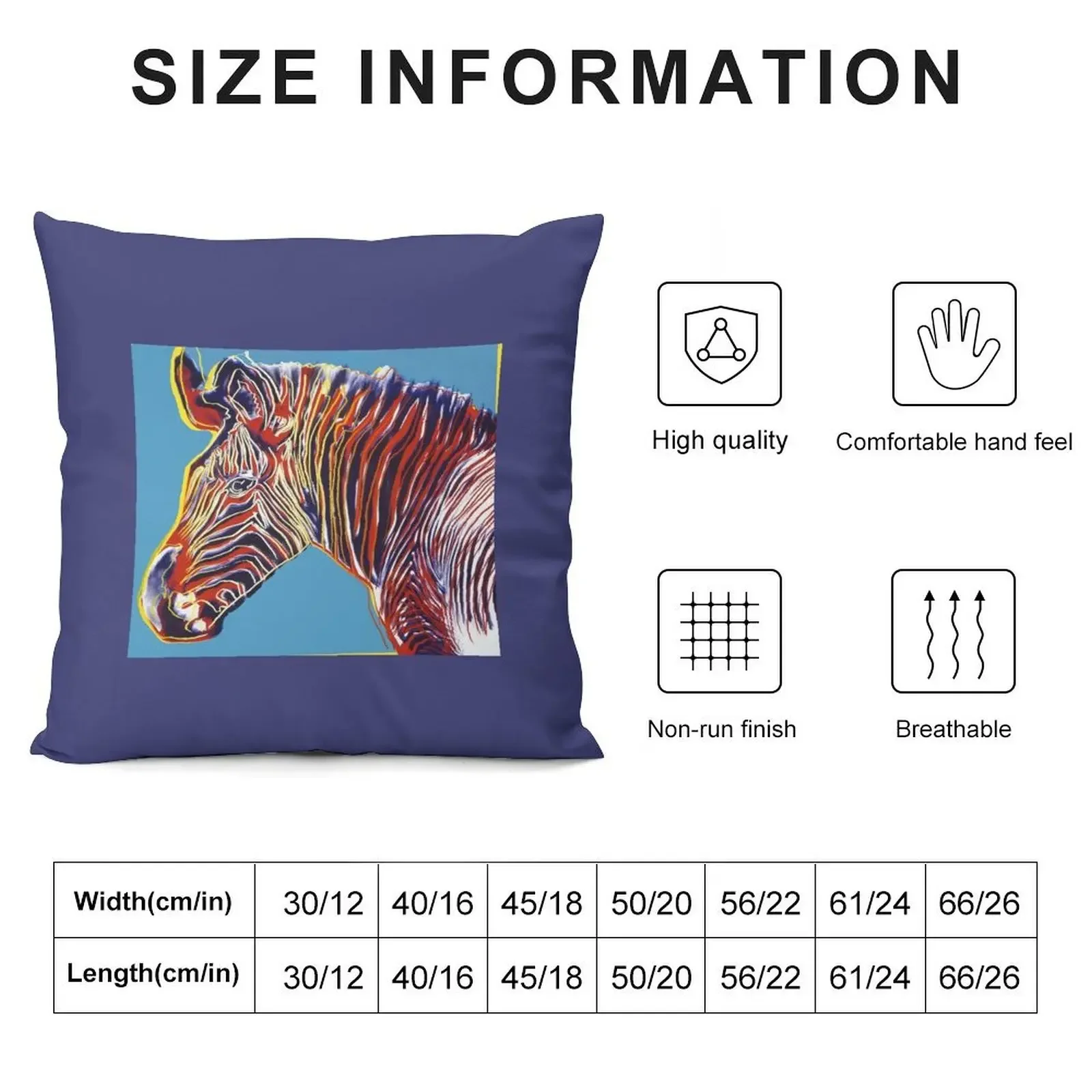 AW Grevy's Zebra Throw Pillow Sitting Cushion christmas supplies Rectangular Cushion Cover pillow