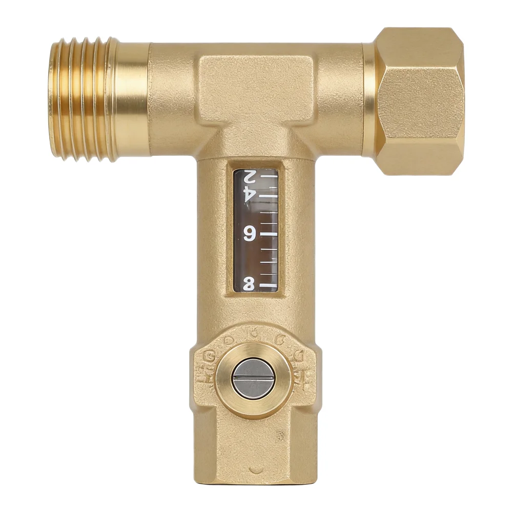 DN15 DN20 Copper Balancing Valve Flow Meter with Spring for Efficient Flow Control and Measurement 13 5Lmin 28Lmin