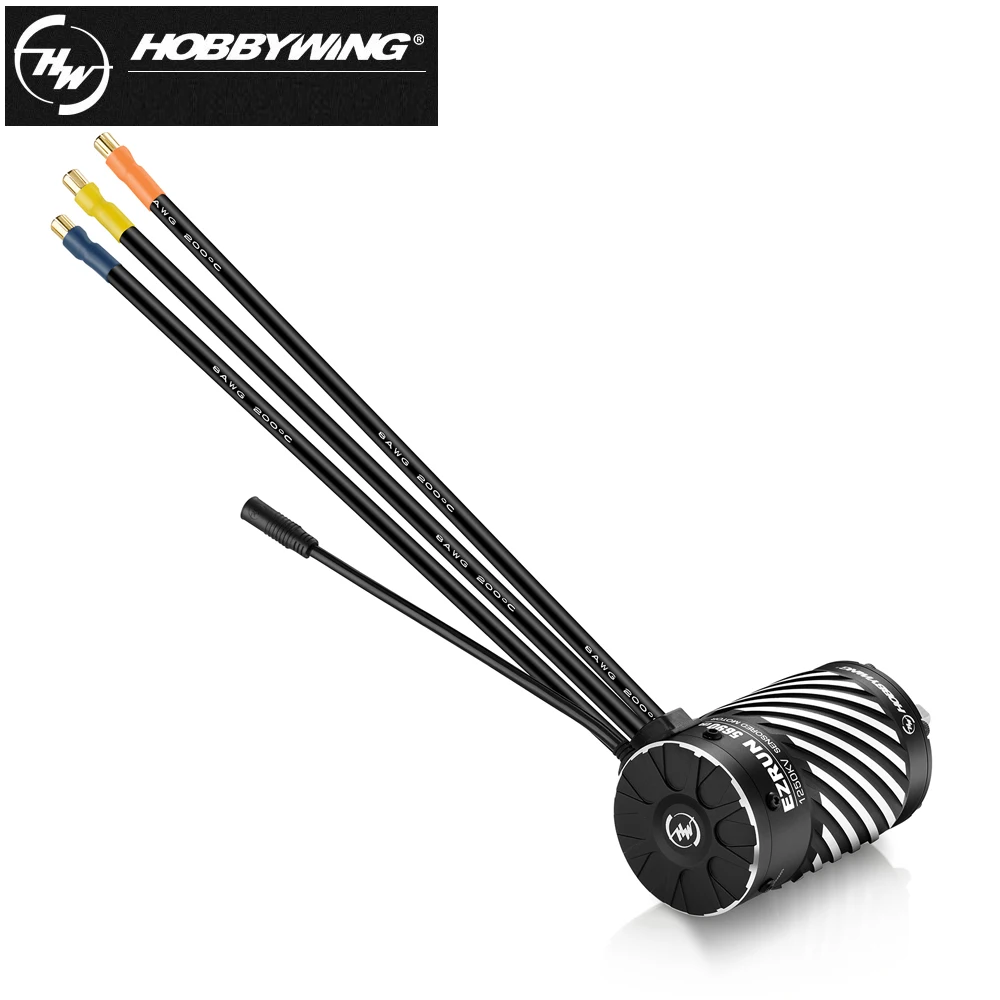 Hobbywing EzRun Max6 G2 200A 3-8S ESC 6V/7.4V/8.4V@8A BEC, 4990SD 1650KV/5690SD 1250KV 4-Pole Motor For 1/5 1/6 1/7 On-road ARRM