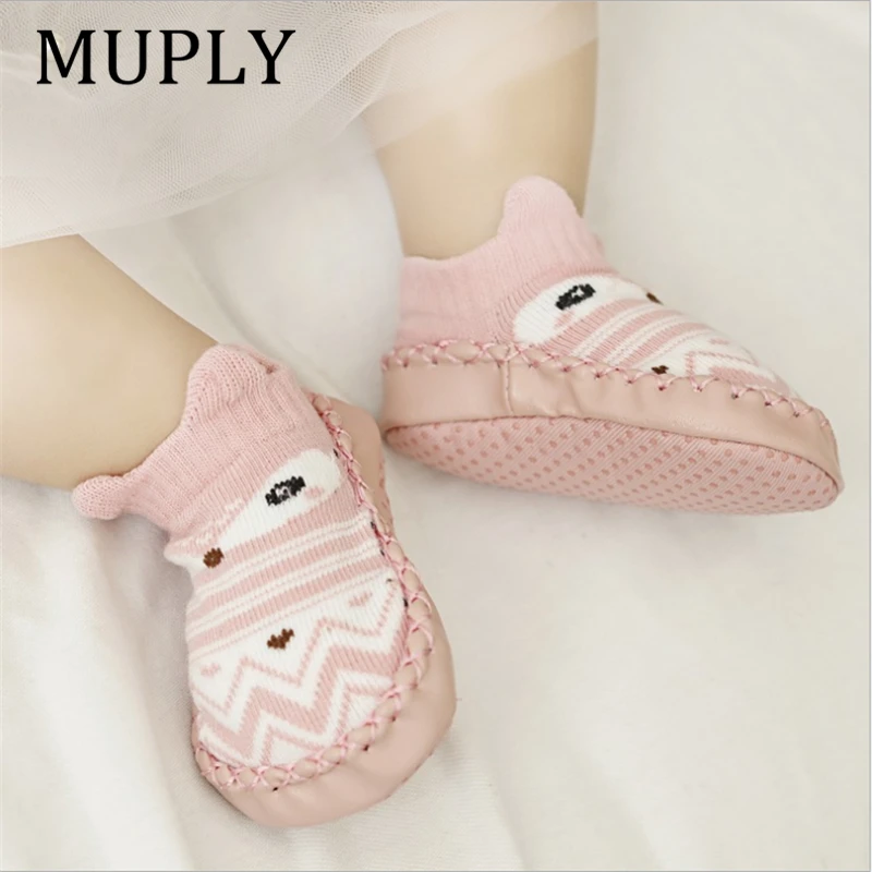 2022 Fashion Baby Socks With Rubber Soles Infant Sock Newborn Autumn Winter Children Floor Socks Shoes Anti Slip Soft Sole Sock