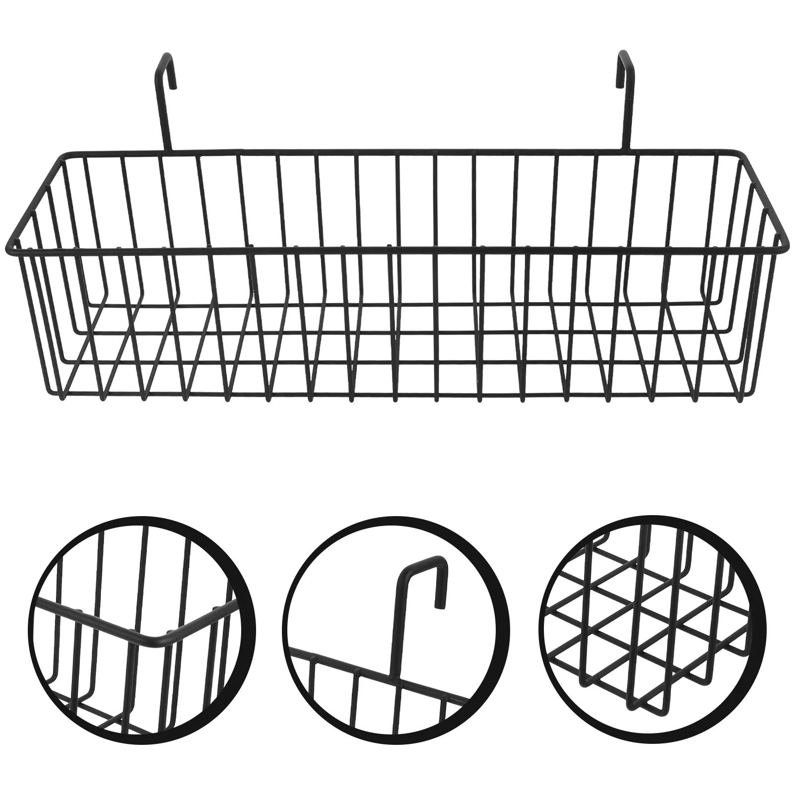 Iron Hanging Basket Storage Shelves Wire Box Bathroom Shelf Metal Rack Small