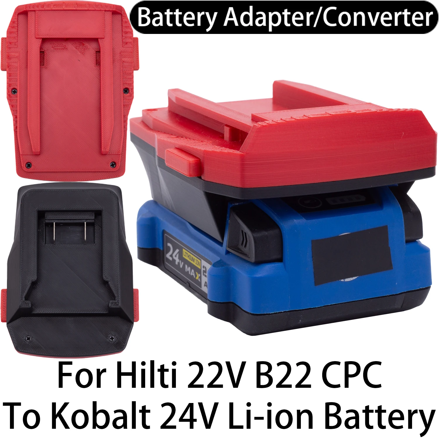 

Adapter Converter For Hilti 22V B22 CPC Li-ion Tool To Kobalt 24V Li-ion Battery Adapter Converter Power Tool Accessory