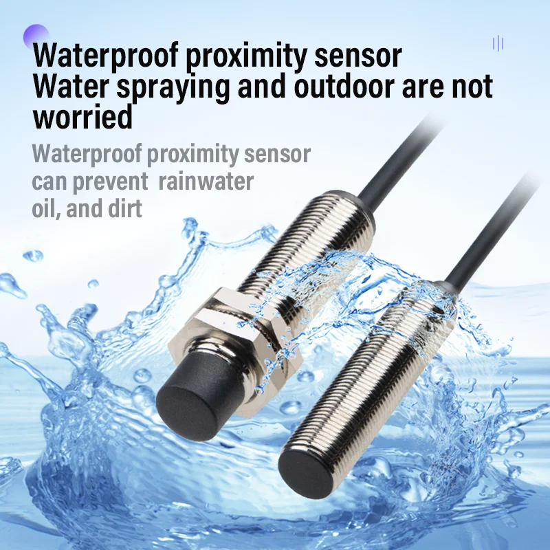IP68 waterproof proximity switch high temperature sensor M8 diameter metal sensor NPN normally open PNP three-wire 24V