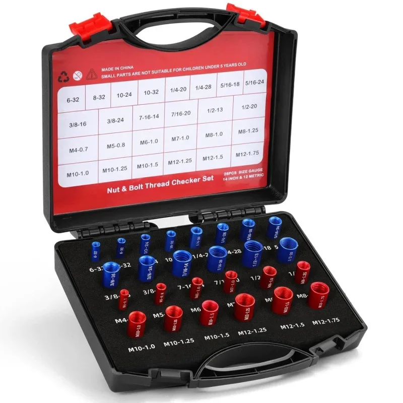 Screw Nut, Thread Checker, Gongzi Gauge, Metric and British 44-piece Set