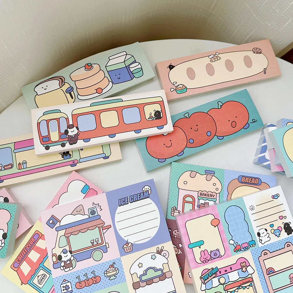 Presente adorável estilo único opcional floral kawai retro loja almofada longa bonito nota papel estudante manual material 100p bonito sakura